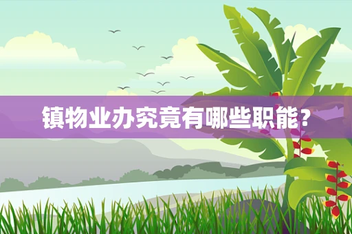 镇物业办究竟有哪些职能？