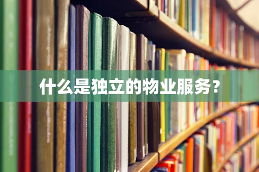 什么是独立的物业服务？