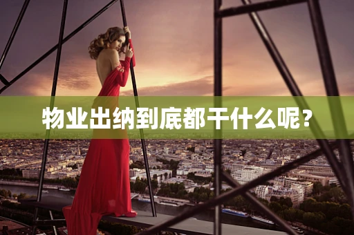 物业出纳到底都干什么呢？