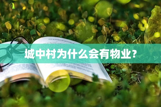 城中村为什么会有物业？