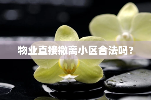 物业直接撤离小区合法吗？