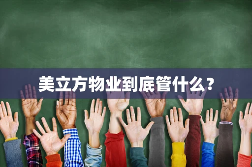 美立方物业到底管什么？