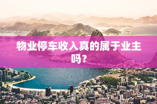物业停车收入真的属于业主吗？