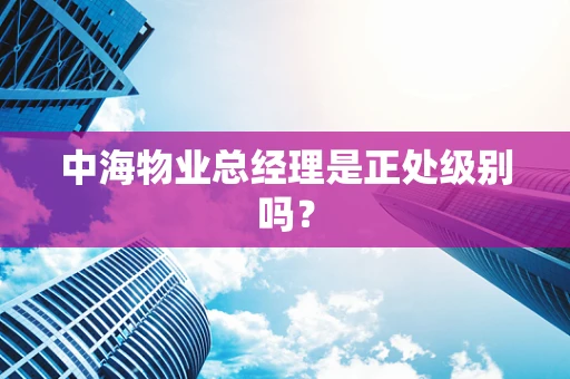 中海物业总经理是正处级别吗？
