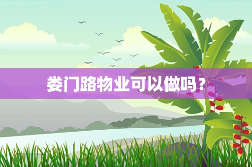 娄门路物业可以做吗？