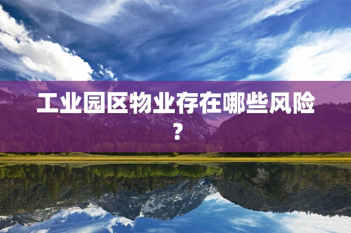 工业园区物业存在哪些风险？