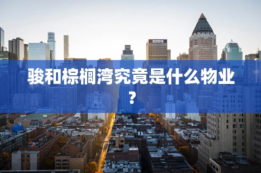骏和棕榈湾究竟是什么物业？