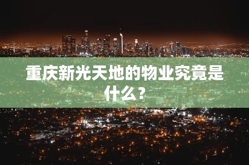 重庆新光天地的物业究竟是什么？