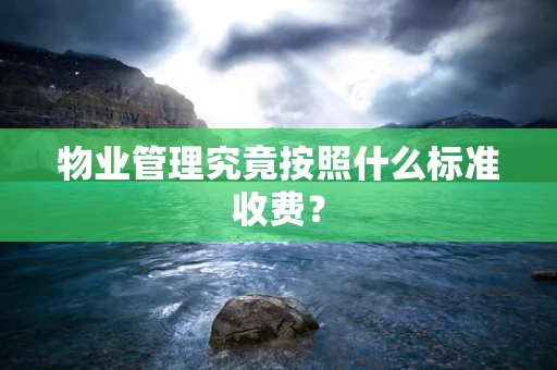 物业管理究竟按照什么标准收费？