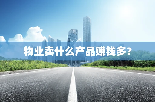 物业卖什么产品赚钱多？