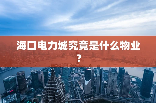 海口电力城究竟是什么物业？