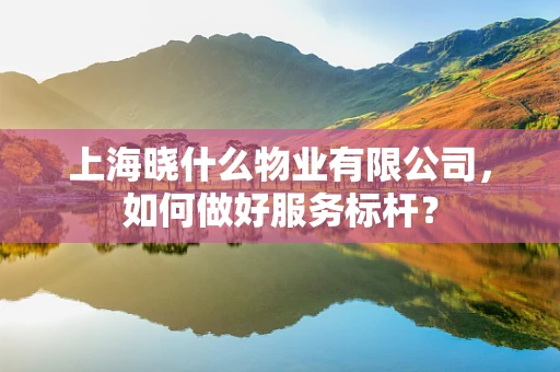 上海晓什么物业有限公司，如何做好服务标杆？
