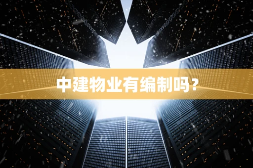 中建物业有编制吗？