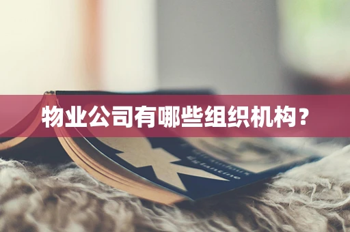 物业公司有哪些组织机构？
