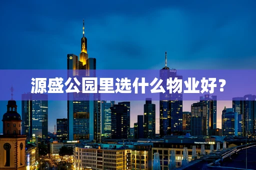 源盛公园里选什么物业好？