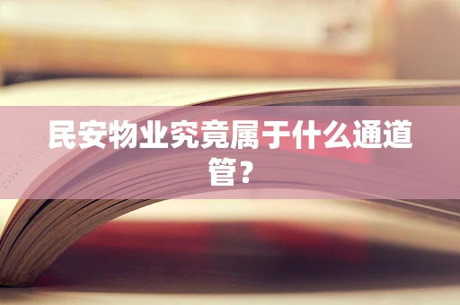 民安物业究竟属于什么通道管？