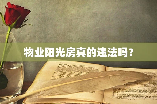 物业阳光房真的违法吗？