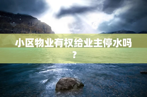 小区物业有权给业主停水吗？