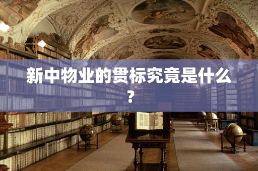 新中物业的贯标究竟是什么？