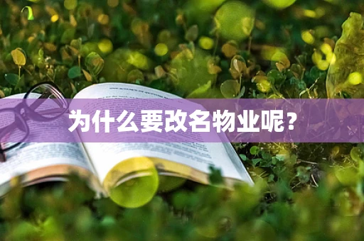 为什么要改名物业呢？