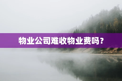 物业公司难收物业费吗？