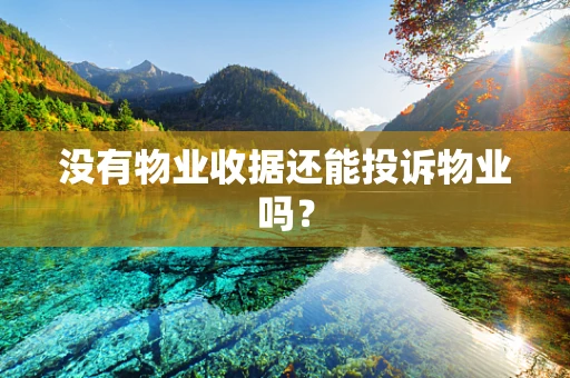 没有物业收据还能投诉物业吗？