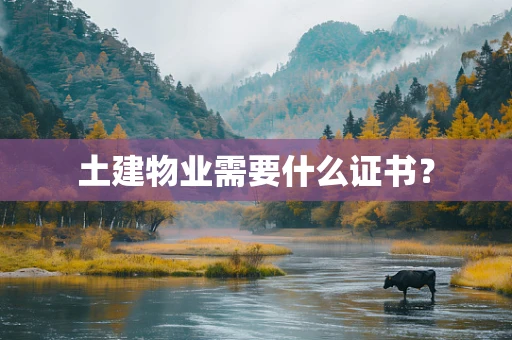 土建物业需要什么证书？