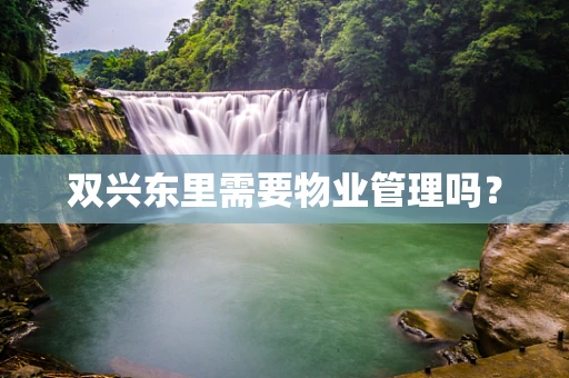 双兴东里需要物业管理吗？