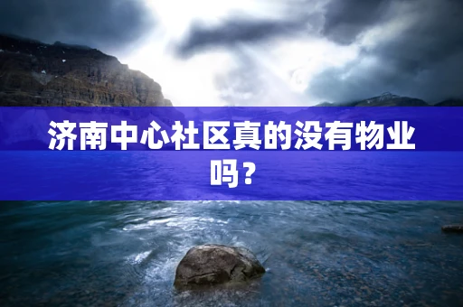 济南中心社区真的没有物业吗？