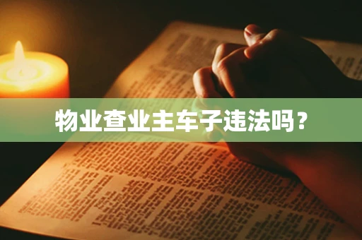 物业查业主车子违法吗？