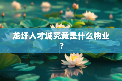 龙圩人才城究竟是什么物业？