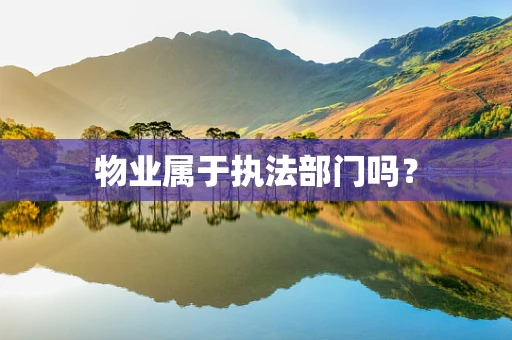 物业属于执法部门吗？