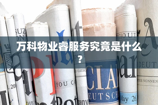 万科物业睿服务究竟是什么？