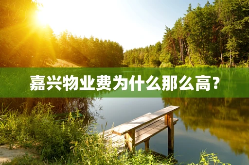 嘉兴物业费为什么那么高？