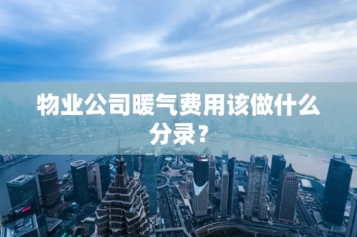 物业公司暖气费用该做什么分录？