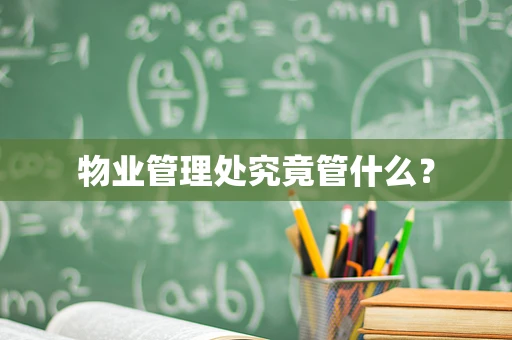 物业管理处究竟管什么？