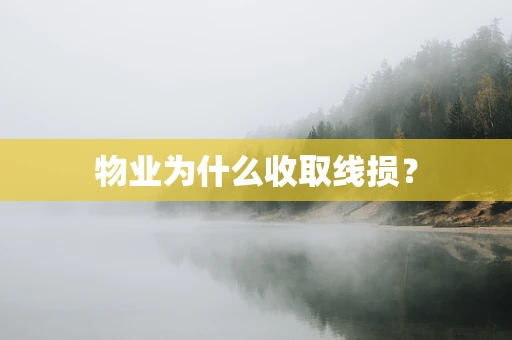 物业为什么收取线损？
