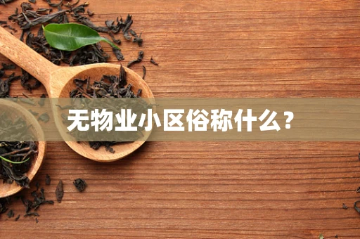 无物业小区俗称什么？