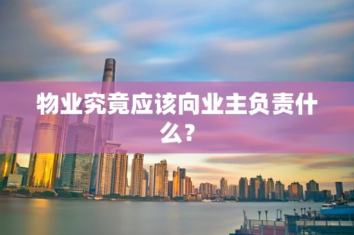 物业究竟应该向业主负责什么？