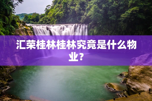 汇荣桂林桂林究竟是什么物业？