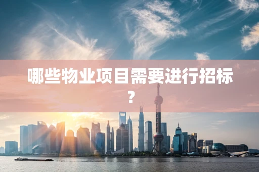 哪些物业项目需要进行招标？