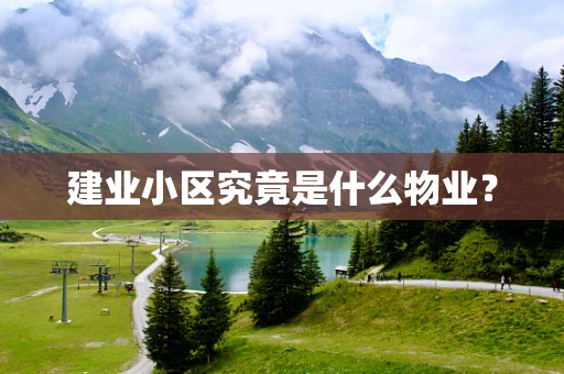 建业小区究竟是什么物业？