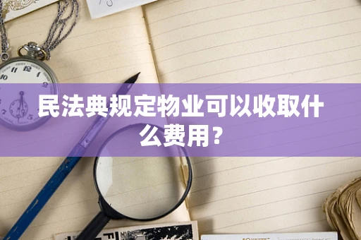 民法典规定物业可以收取什么费用？