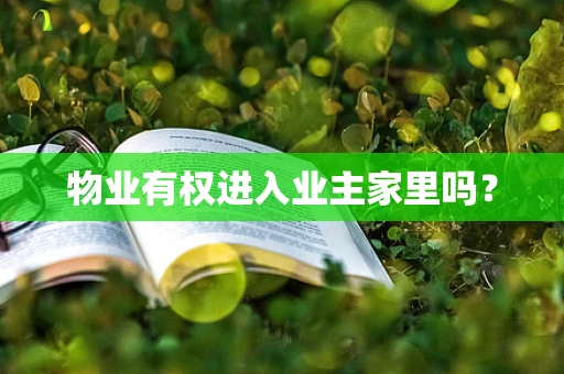 物业有权进入业主家里吗？