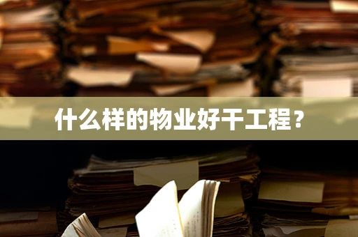 什么样的物业好干工程？