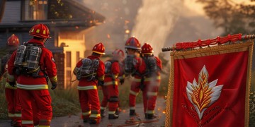 物业帮忙救火，送什么锦旗合适？